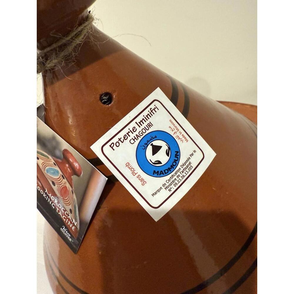Moroccan Cooking Tagine Pot Tajine Lead Free Terra Cotta glazed Large 12" - Picture 8 of 12